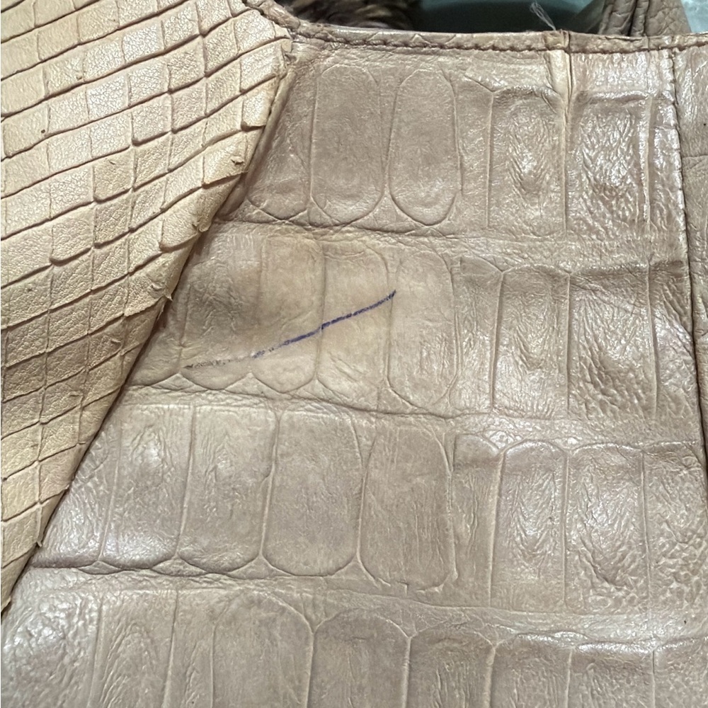 Furla Snake & Croc-Embossed Leather Slouchy Hobo Shoulder Bag — Neutral/Cream - Picture 9 of 12